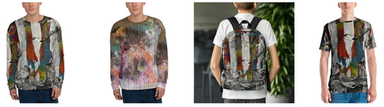 SOU（伊藤 雄司）アートをデザイン ロングTシャツ Tシャツ バックパック