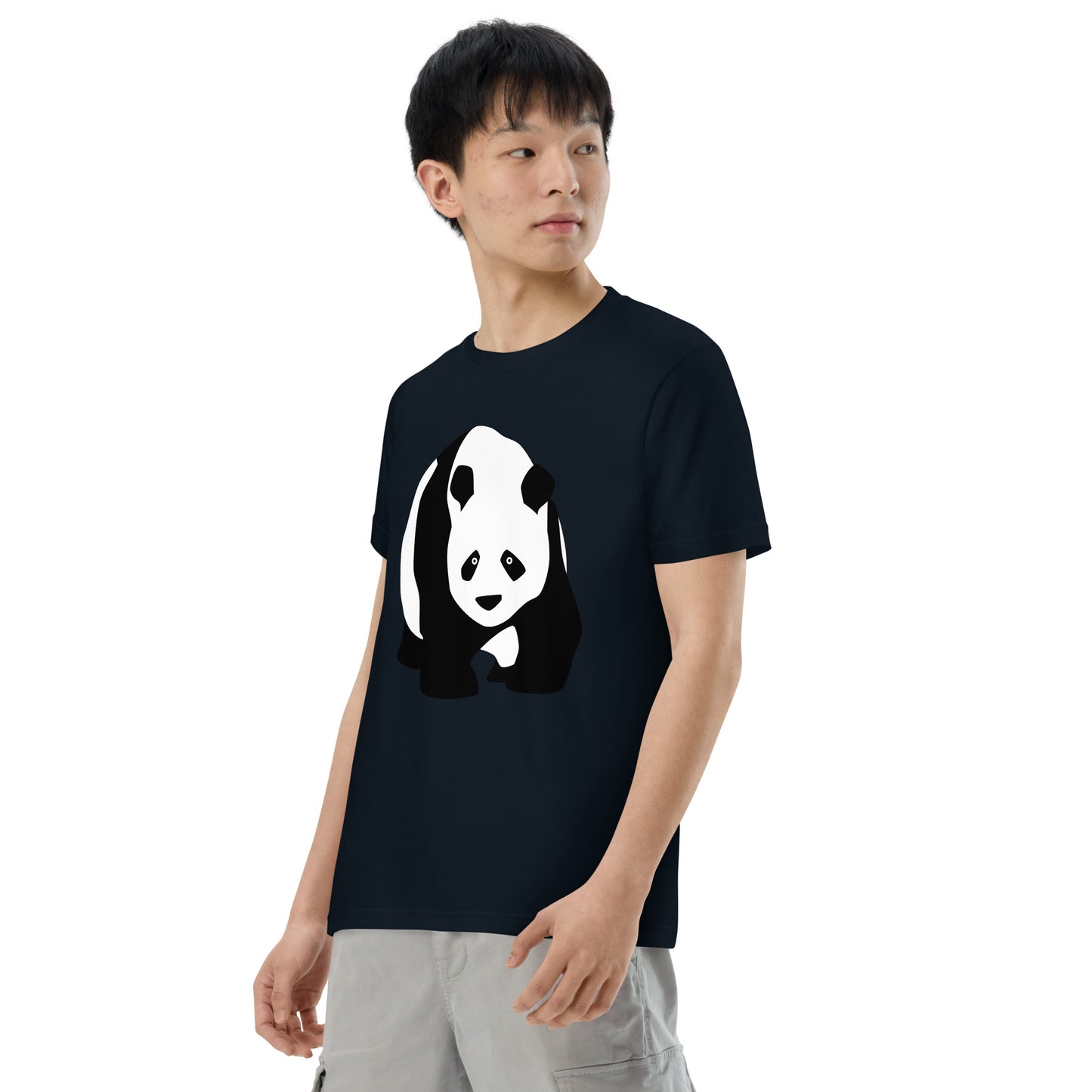001_パンダ 前面プリント Tシャツ アートをデザイン