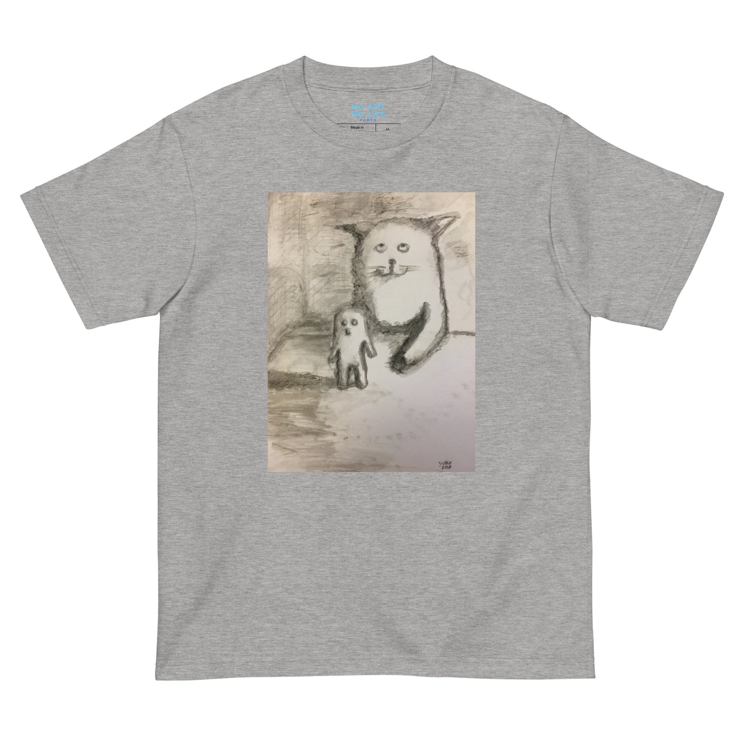 002_ゆうこりん鉛筆画_2 前面プリント Tシャツ アートをデザイン