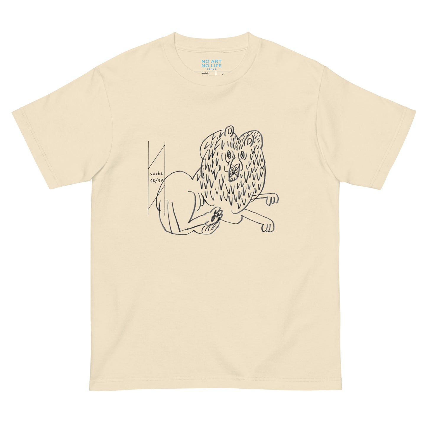 034-よしもり たけはる-Lion-前面プリントTシャツ-アートをデザイン