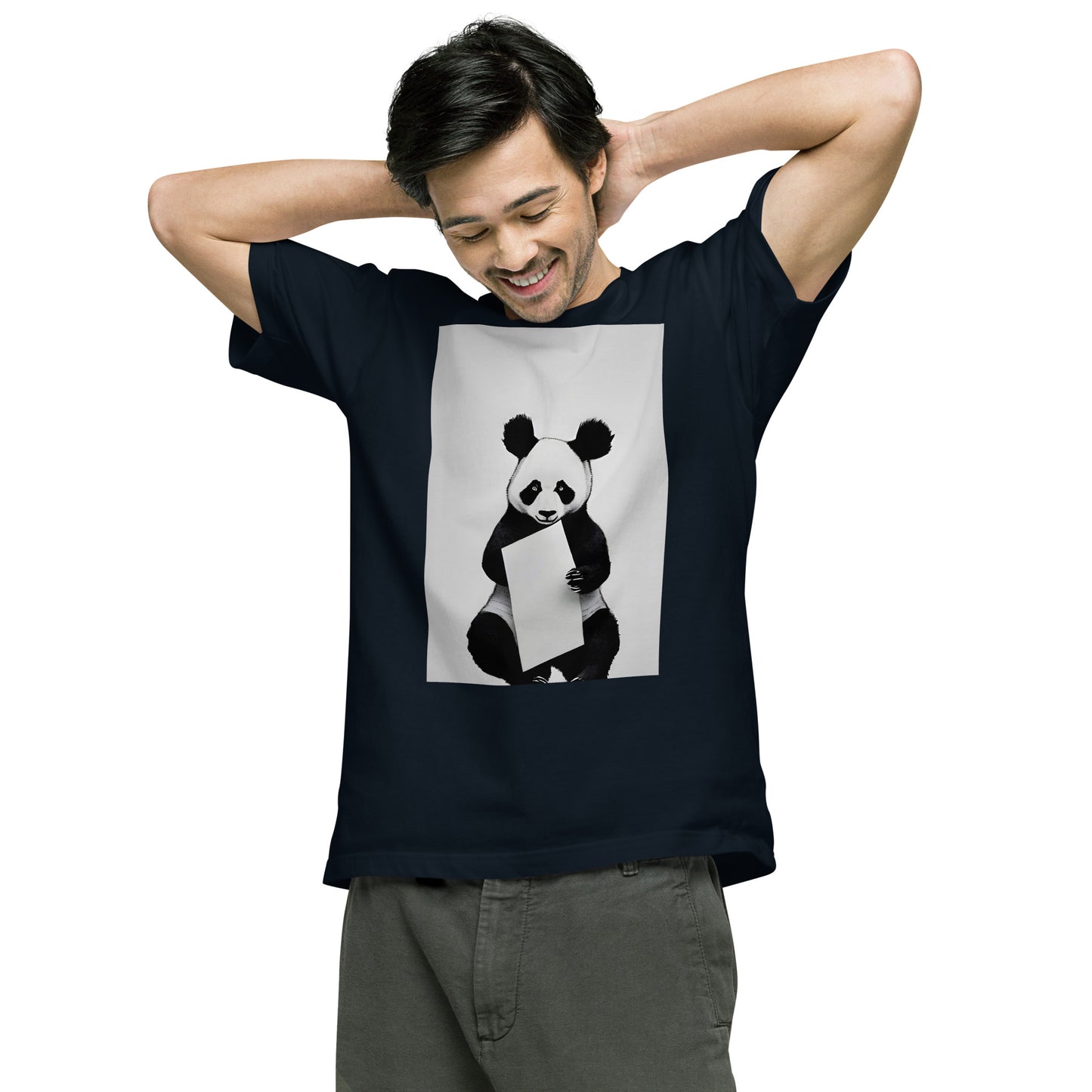 030-菊池洋勝-大熊猫②-前面プリントTシャツ-アートをデザイン