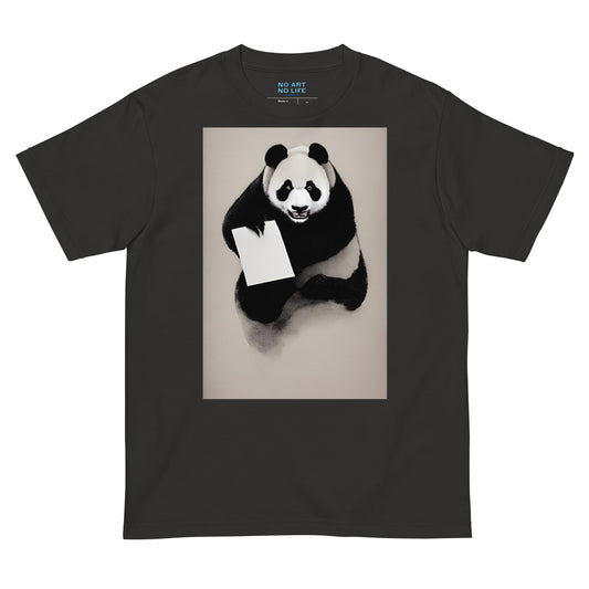 030-菊池洋勝-大熊猫①-前面プリントTシャツ-アートをデザイン