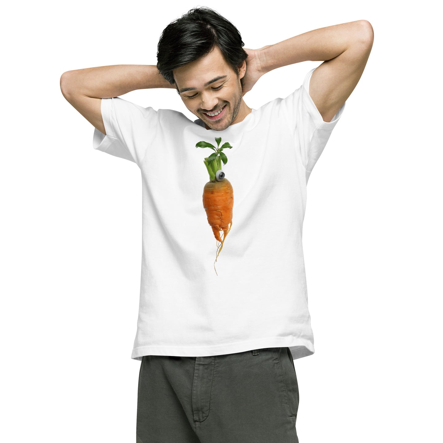 032-KAO’RU Shibahara-Tender Heart Carrot(やさしい人参)-前面プリントTシャツ-アートをデザイン