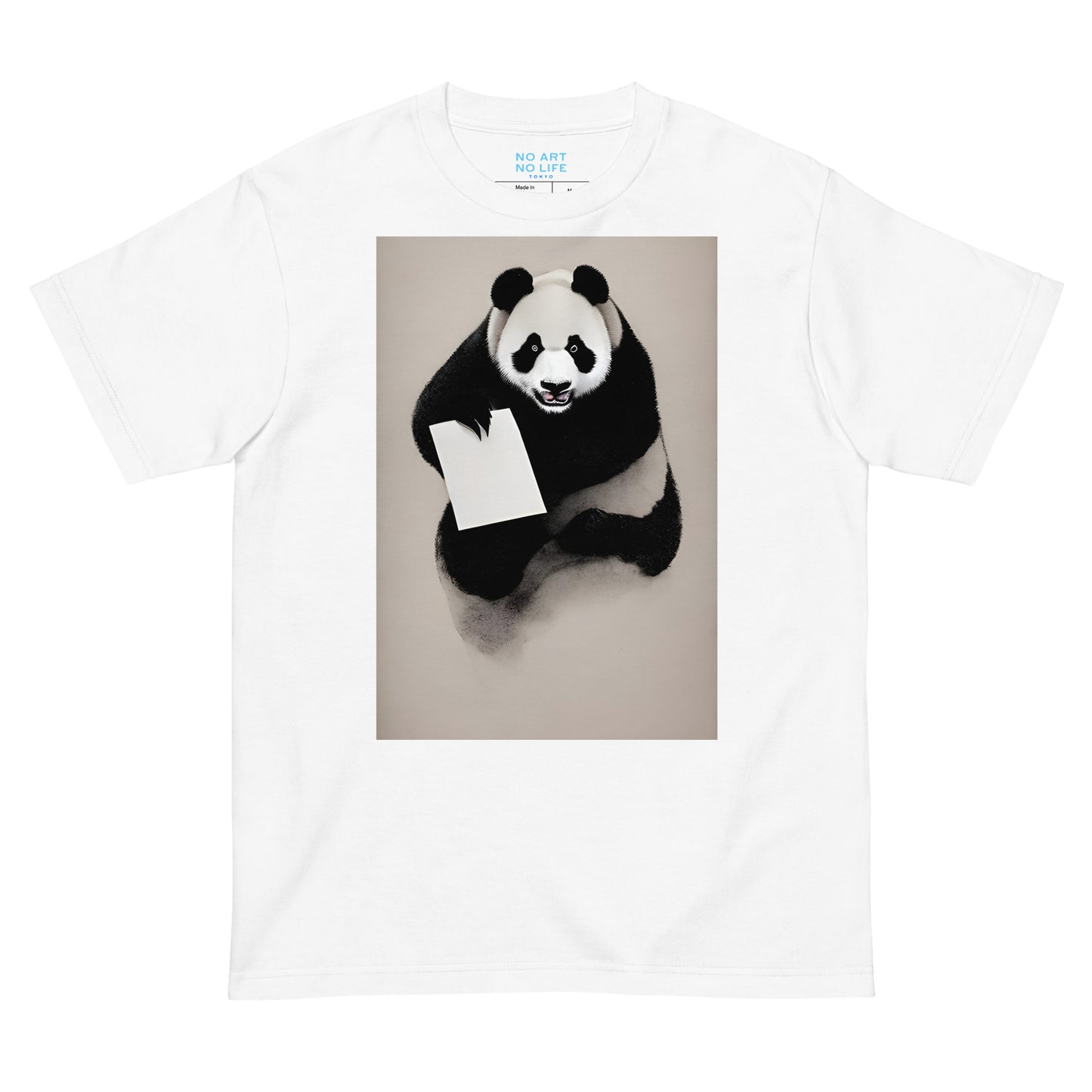 030-菊池洋勝-大熊猫①-前面プリントTシャツ-アートをデザイン