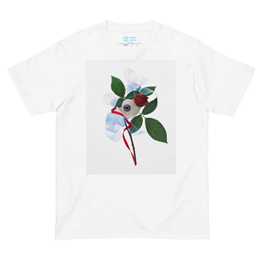 032-KAO’RU Shibahara- Through a Heart ( 問いかけるまなざし ) -前面プリントTシャツ-アートをデザイン