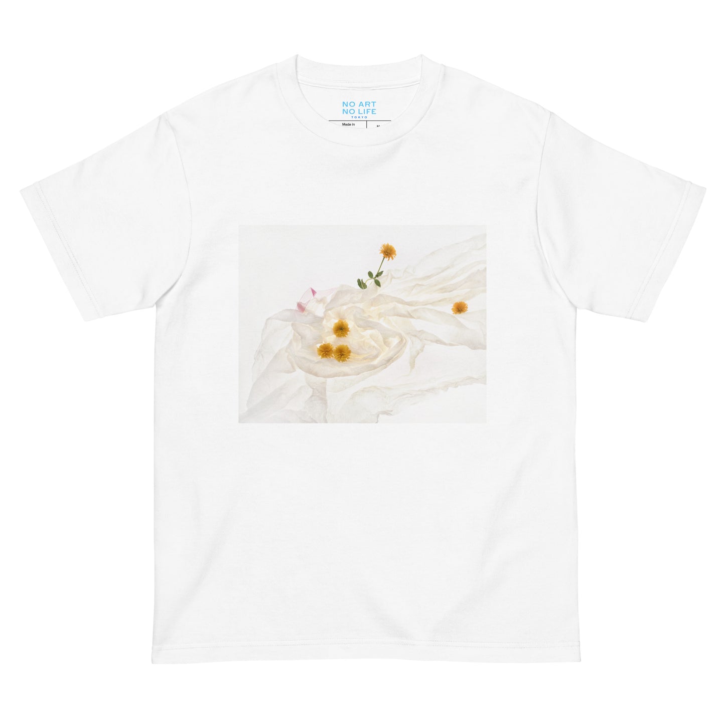 032-KAO’RU Shibahara-Flower Garden A ( 花摘み A　源 )-前面プリントTシャツ-アートをデザイン