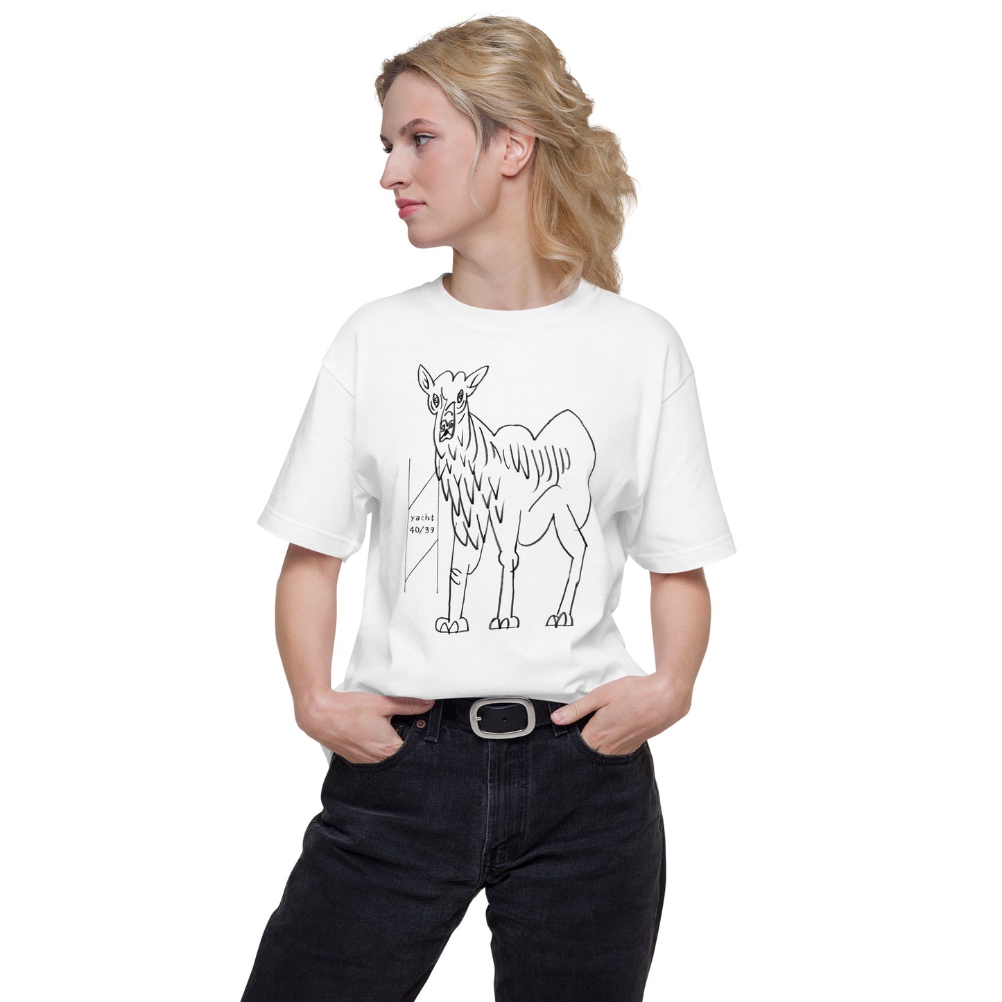 034-よしもり たけはる-Camel-前面プリントTシャツ-アートをデザイン